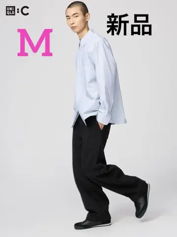 유니클로 더블 페이스 와이드 팬츠