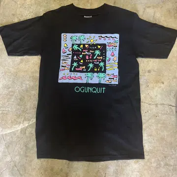[ 80년대 USA 생산 ] OGUNQUIT 티셔츠 컬러풀 아트