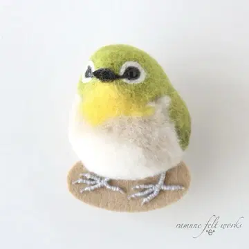 양모 펠트 * 메지로 브로치