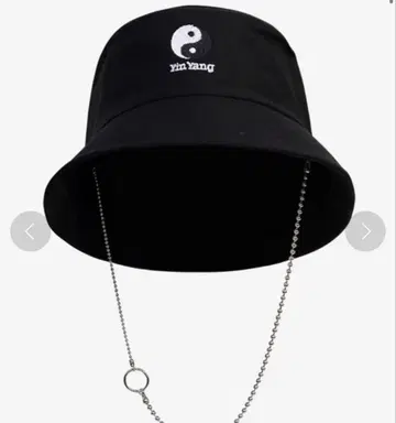 미사용 음양 자수 버킷 햇