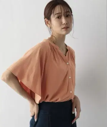 글로벌 워크 블라우스 오렌지