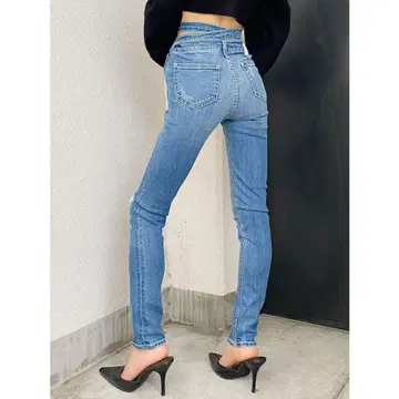 GYDA 제이다 BACK 크로스 스키니 데님 팬츠