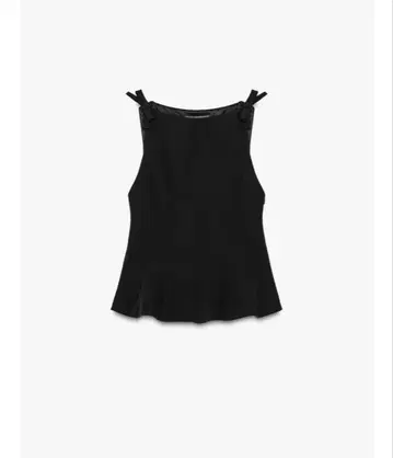 새상품 ZARA 페플럼 리본 상의 S