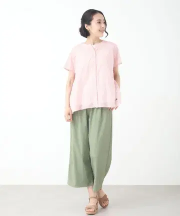 크로커다일 린넨 블렌드 이지 팬츠