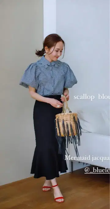 bluelea 블루레아 블라우스 블랙