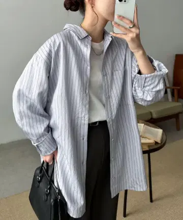 DISCOAT 더블 스트라이프 색스 블루