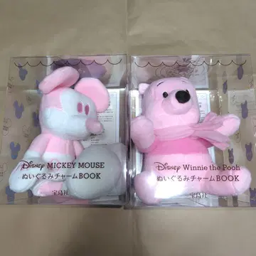 Disney 미키마우스 푸우 봉제 인형 참 BOOK
