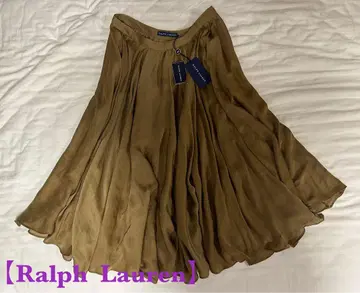 [새상품 미사용] Ralph Laure 새틴 소재 플레어 스커트