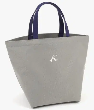 키타무라 2way 쇼핑백 서브백 짙은 그레이 x 네이비 콤비