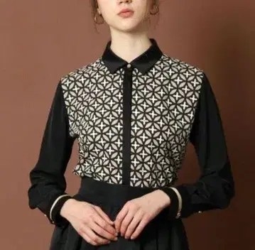 DRESSTERIOR 드레스테리아 블라우스 긴팔 셔츠 38 블랙