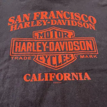 할리 티셔츠 HARLEY-DAVIDSON 2XL 네이비 양면 프린트