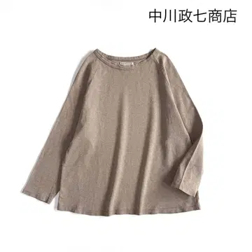 나카가와 마사시치 상점 코튼 면 래글런 풀오버 티셔츠