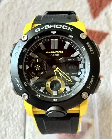 G-쇼크 블랙 옐로우 컬러 GA-2000-1A9JF