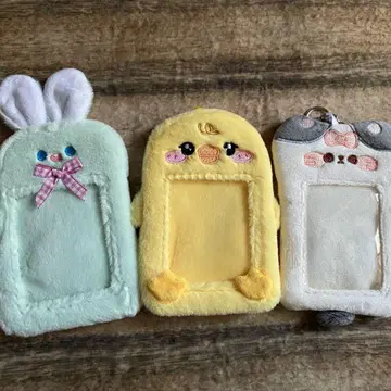 트레이딩 카드 케이스 3세트 봉제 인형 토끼 병아리 고양이