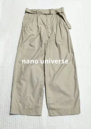 nano universe 투 턱 와이드 팬츠 치노 팬츠 벨트 포함 M