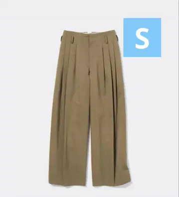 지유 뷰티풀피플 턱 와이드 팬츠 브라운 S