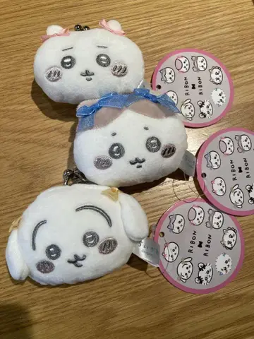 치이카와 미니 가마구치 리본 하치와레 토끼 3개 세트