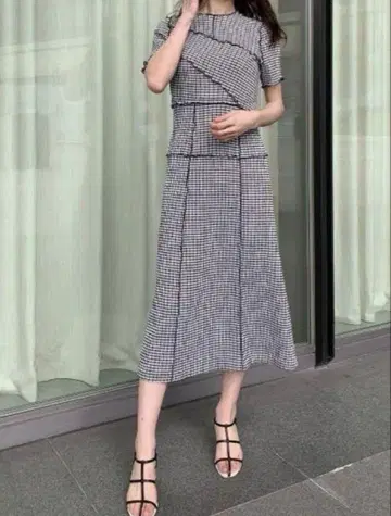 snidel 스나이델 멜로 컷 원피스 블랙