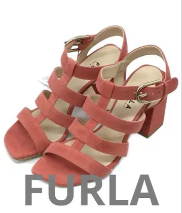 택 포함 미사용 새상품 FURLA 글루카 힐 샌들 24.5cm