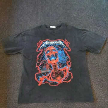 메탈리카 빈티지 가공 티셔츠 밴딩 티 METALLICA