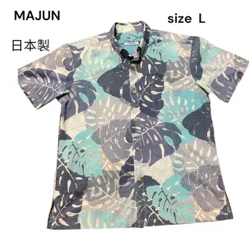 MAJUN 일본제 알로하 사이즈 L 버튼 다운
