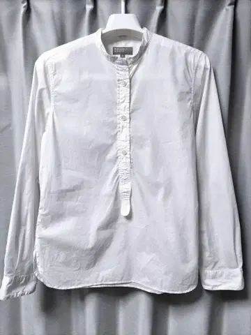 MHL 마가렛 호웰 풀오버 밴드 카라 셔츠 화이트