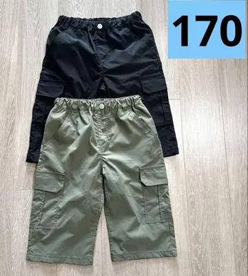 숏팬츠 반바지 무지 베이직 170 블랙 카키 묶음 판매