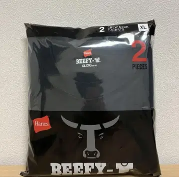 [새상품] 헤인즈 BEEFY-T 비피 티셔츠 반팔 블랙 2매 XL