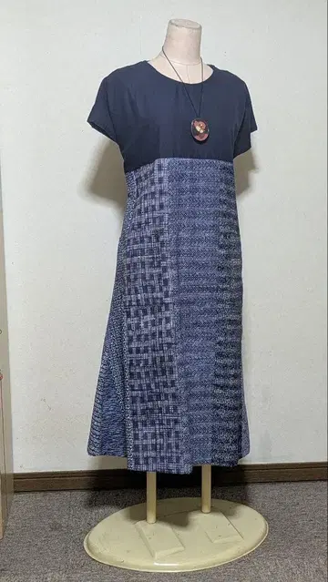 유카타 옷감으로 리메이크한 롱 원피스 725