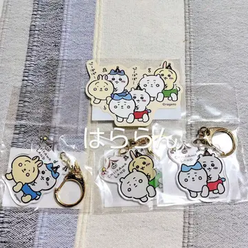 치이카와 랜드 아크릴 키링 스티커 삐뽀뽀 하치와레 토끼