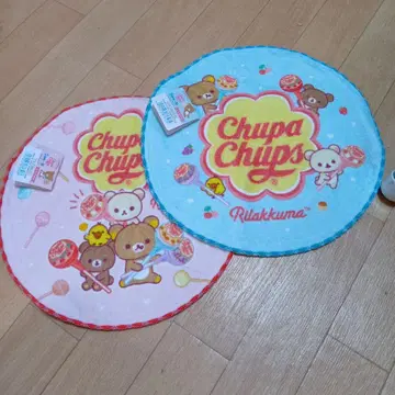 리락쿠마 Chupa Chups 라운드 타월 2매 세트 새상품