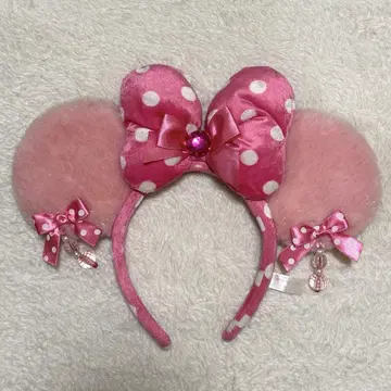 Disney 디즈니 미니 머리띠 핑크 도트 귀찌