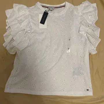 TOMMY HILFIGER 프릴 화이트 셔츠 M