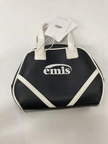 emis 볼링 핸드백 블랙/화이트