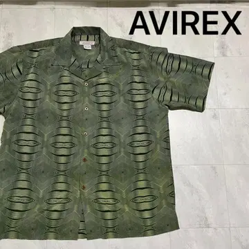 AVIREX 알로하 셔츠 반팔 오픈 카라 셔츠 레어 USA 기획 단 하나