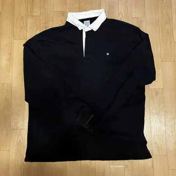 Champion BEAMS 미니 로고 라거 셔츠 XL 블랙 화이트 긴팔