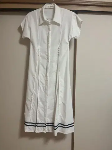 화이트 셔츠 원피스 반팔