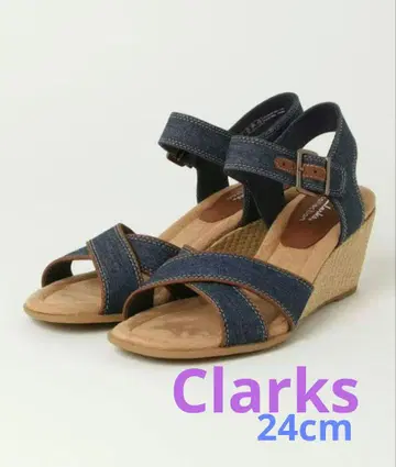 Clarks 클락스 웨지솔 샌들 24cm