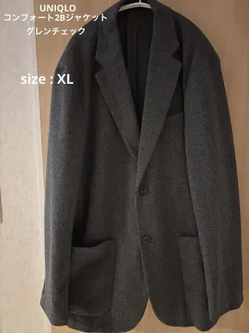 유니클로 컴포트 2B 자켓 글렌체크