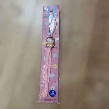 미사용 산리오 헬로키티 핸드 스트랩 핑크 레트로