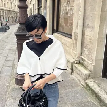 JENNE 숄 스타일 니트 가디건 택 포함