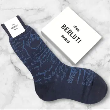 벨루티 BERLUTI 양말, 캘리그라피 삭스, 코튼 100%