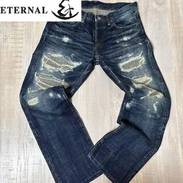 [일본제 박력 만점 새상품급] ETERNAL 53571 크러쉬 데님 팬츠