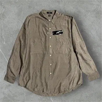 phiz 피즈 90s 데드스탁 실크 긴팔 셔츠 카키