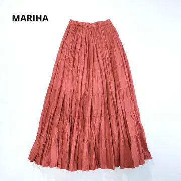 MARIHA 마리하 초원의 무지개 스커트 티어드 롱 오렌지 계열