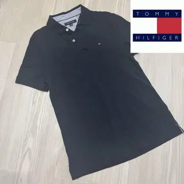 Tommy Hilfiger 블랙 피케 셔츠 타미힐피거
