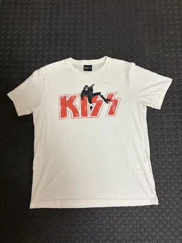 [밴드 티셔츠] KISS 그래픽 프린트 티셔츠 화이트