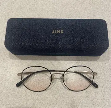 JINS 라운드 안경 티크 렌즈
