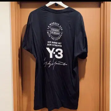 Y3 Y-3 15주년 백 로고 t셔츠 블랙 리미티드