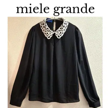 miele grande 컷워크 칼라 시어 블라우스 SIZE F